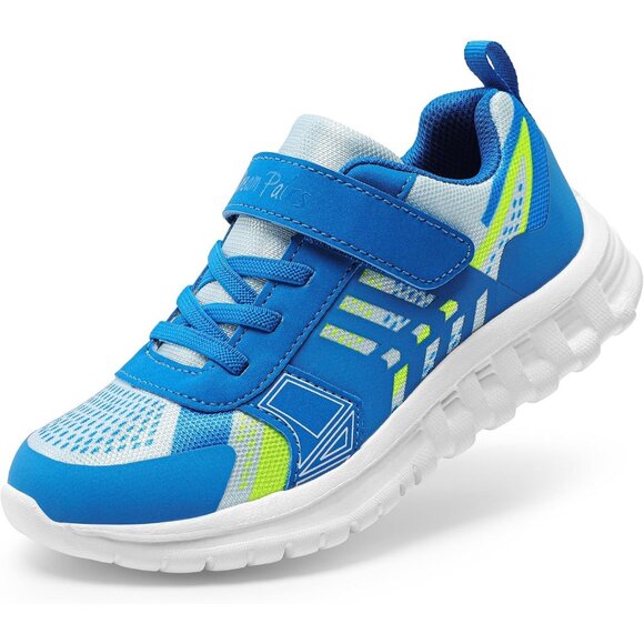 👑Boys Running Athletic Sneakers Blue White Breathable Tennis Comfort Shoes